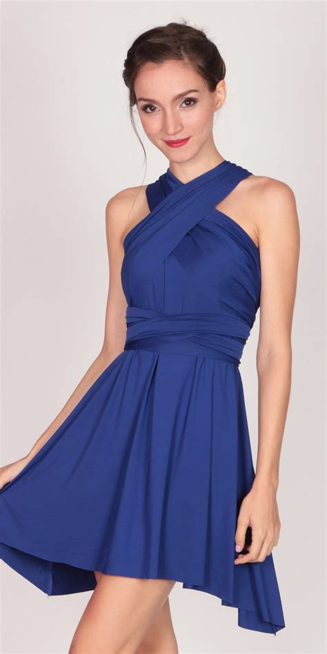 It depends only on the way one want to look! Royal Blue Satin Chiffon Bridesmaid Dresses,Short/Mini ...