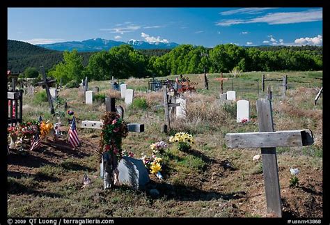 Picturephoto Crosses And Headstones Cemetery Picuris Pueblo New