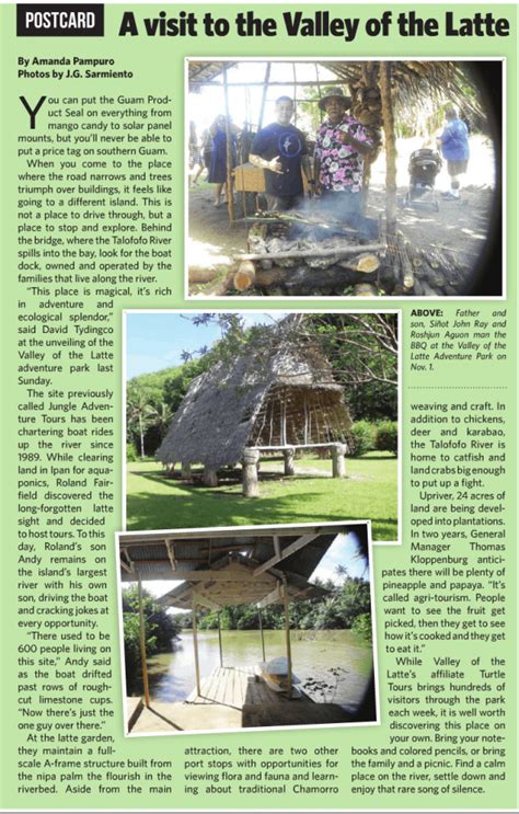The Guam Daily Post Card Guams Valley Of The Latte Adventure Park