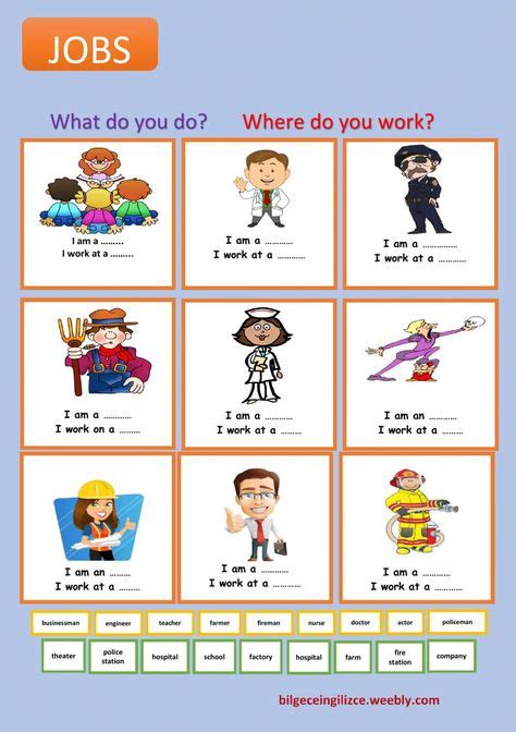 17 Mejores Imágenes De Jobs And Occupations Esl English Worksheets En