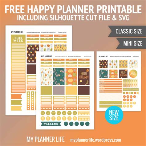 Free Printable Fall Planner Stickers Sets Lovely Planner