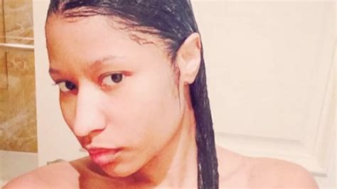 Nicki Minaj Topless Shower Pictures Posts Snaps Of Her Topless With