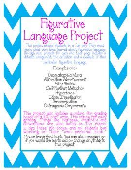 (her eyes are as blue as the sky.) a metaphor is an implied comparison between two things that doesn't use like or as. Figurative Language assignment / project book | Figurative ...