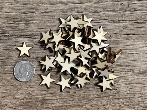 50 Thick Cut Small 34 Inch Wood Stars Diy Rustic Wood Flags