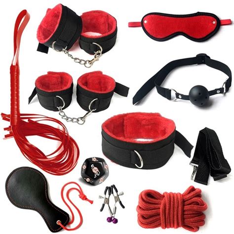 10pcs Sexy Adult Product Sm Game Suit Set Adult Handcuffs Ball Mouth
