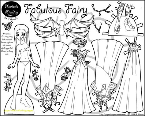 Marisole Monday Paper Doll Coloring Pages Tobanga Colors