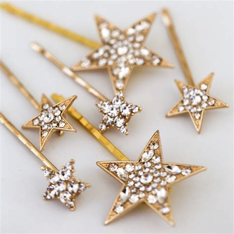 Gold Or Silver Star Hair Pins Star Pins Gold Pins Prom Hair Etsy