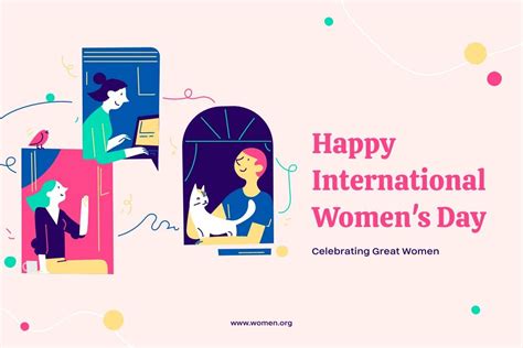 Happy International Womens Day Free Linkedin Post Template Piktochart