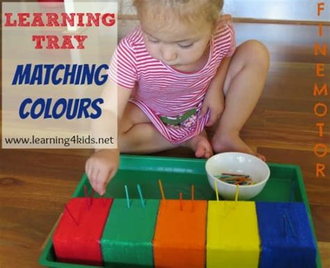 Learning Tray Matching Colours Learning 4 Kids