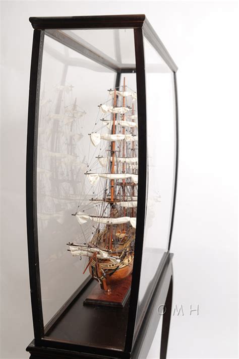 Tall Ship Model Boat Display Case Xl Wood Cabinet Stand Captjimscargo