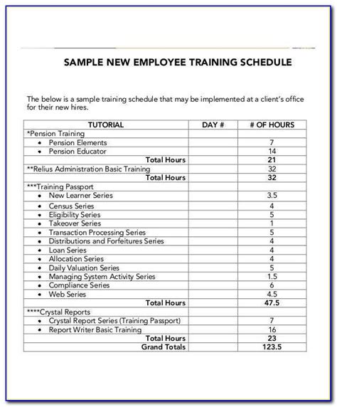 Free Printable Employee Training Plan Template Pdf Word Hot Sex Picture