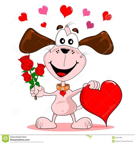 Puppy Love Stock Vector Illustration Of Roses Holiday