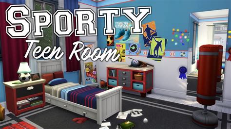 Sporty Teen Room Sims 4 Speed Room Build Parenthood Game Pack Youtube