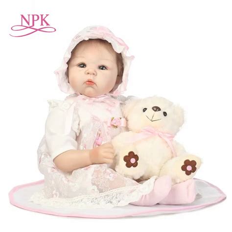 Npk Baby Reborn Dolls Soft Silicone Handmade Cloth Body Reborn Babies