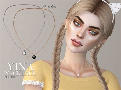 The Sims Resource Yina Necklace By Pralinesims • Sims 4 Downloads