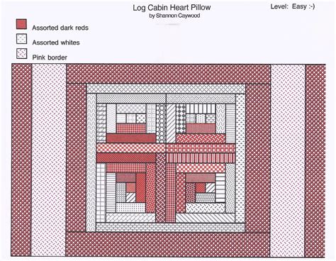 Crib log cabin use four blocks for a doll blanket or use 25 blocks to make a crib blanket, either way this is an attractive log cabin block. Favorite Quilting Tips and Recipes!: Log Cabin Heart Quilt ...