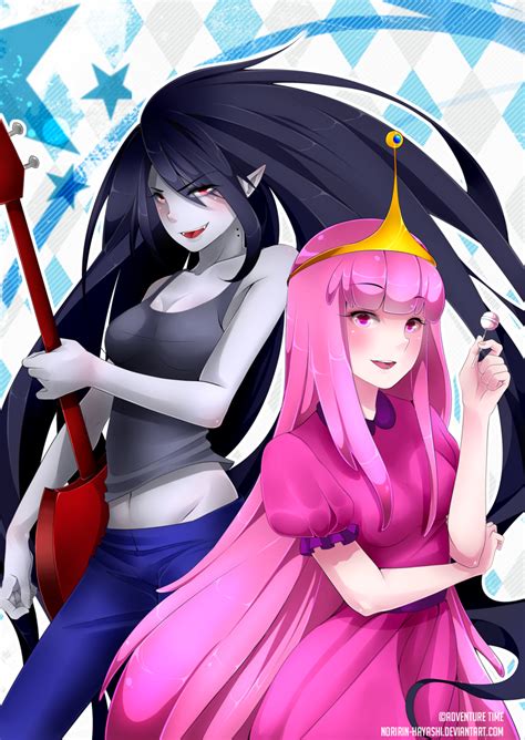 Adventure Time Marceline And Princess Bubblegum By Noririn Hayashi