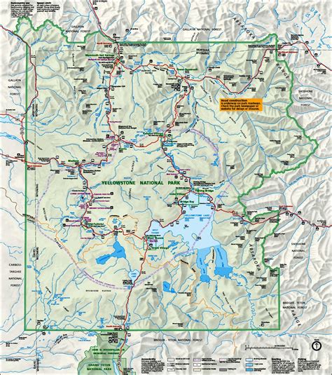Printable Yellowstone Map