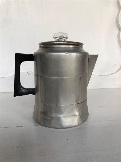 Homemade Coffee Metal Coffee Pot Comet Vintage Coffee Pot 1950s