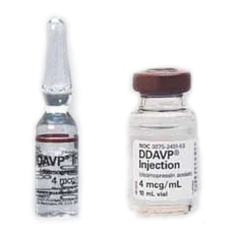 Ddavp Desmopressin Ace Injection 4 Mcgml Mdv 10ml Vial Mcguff