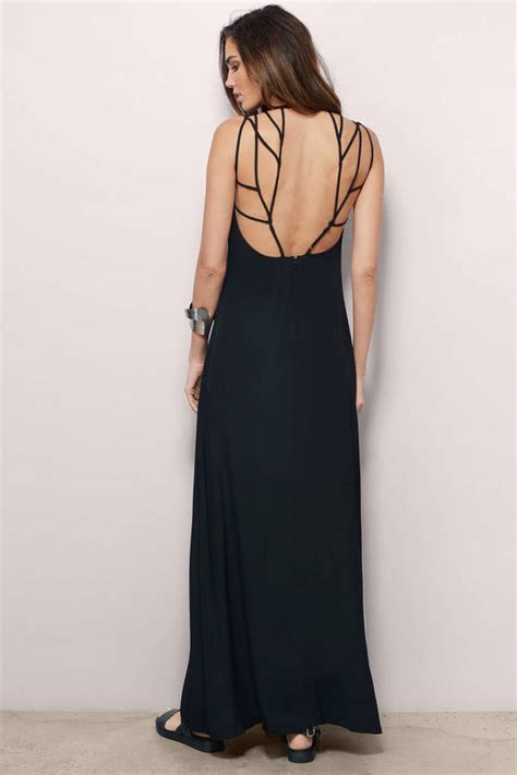 Trendy Black Maxi Dress Black Dress Strappy Dress Maxi Dress
