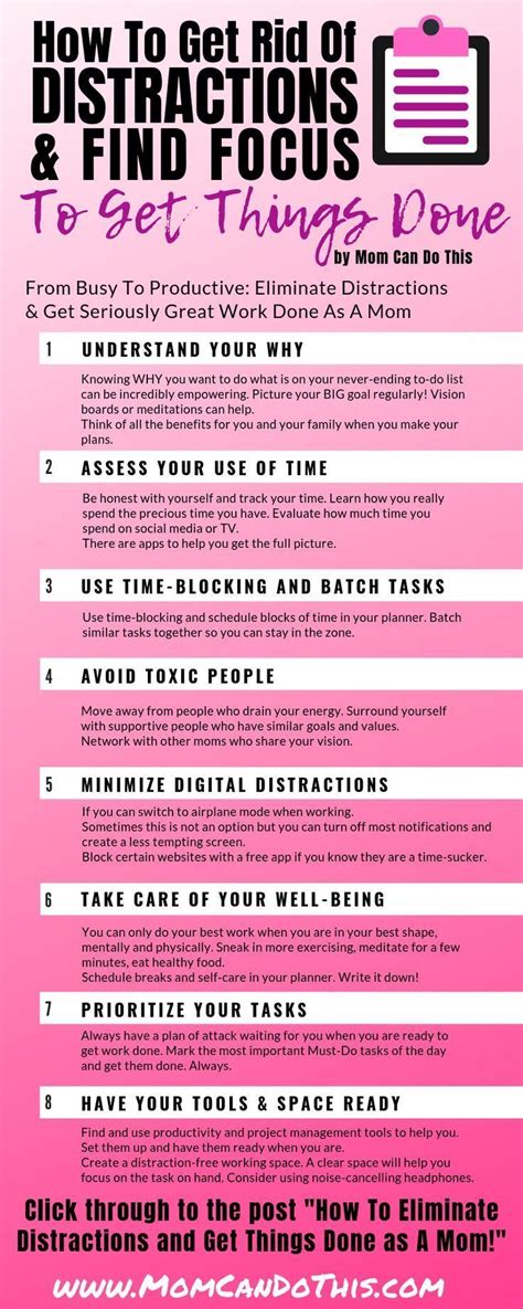How To Eliminate Distractions And Be A Super Productive Mom Geniusmomtricks Eliminate