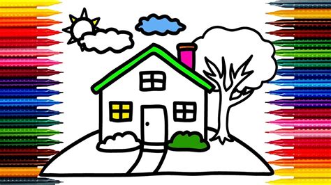 Free for commercial use no attribution required high quality images. HOW TO DRAW A HOUSE / Simple Drawing and Coloring for Kids ...