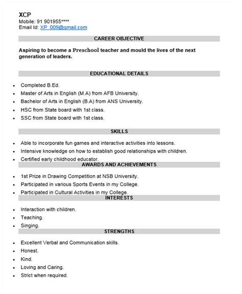 Discover which is the best resume format for you: Resume For Fresher Teachers Examples - Best Resume Examples