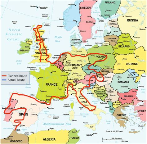 Europe Planned Route 730528 