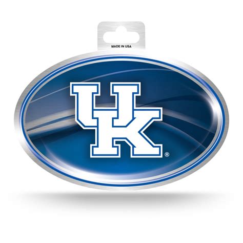 University Of Kentucky Wildcats Metallic Oval Sticker At Sticker Shoppe