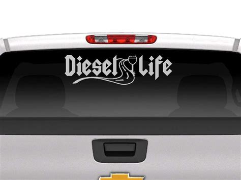 Diesel Life Decal Truck Window Stickers Skull Decal Window Decals