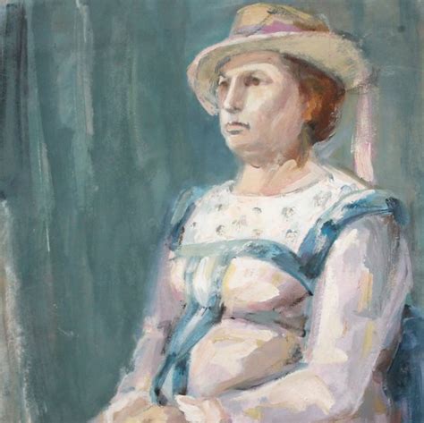 Gouache Painting Vintage Impressionist Woman Portrait Gouache Painting Portrait Painting Oil