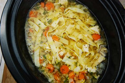 Bone broth in a crock pot is an easy way to make nutritious food from bones and vegetable ends that many people throw away follow step by step to make paleo bone broth from chicken bones. Crock Pot Chicken Noodle Soup Recipe - 2 Points - LaaLoosh