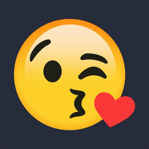 Emoji Kiss Wink Heart Blowing Kiss Emoji For Girls Kiss Emoji T