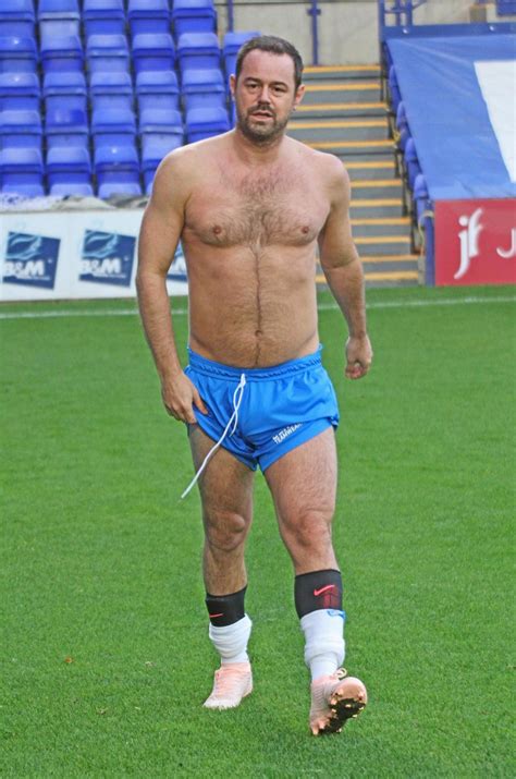 danny dyer bulges in football shorts for charity match cocktails and cocktalk