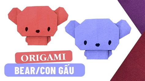 How To Make Origami Bear 🐻origami Bear Easy Origami Animals Easy