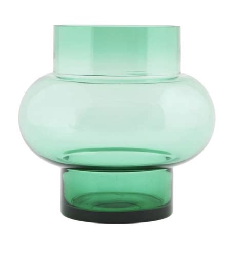 Trouva Green Tinted Glass Vase