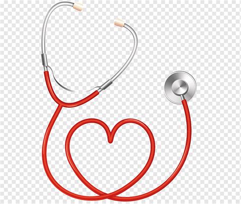 Estetoscopio Rojo Y Gris Estetoscopio Corazón Medicina Pulso Corazón