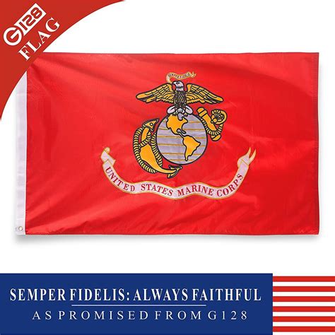 G128 3x5 Feet Usmc Us Marine Corps Flag Double Sided Embroidered