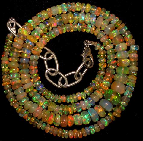 Genuine Welo Opal Smooth Beads Necklace Jewelry 3 75 Mm 19 Etsy