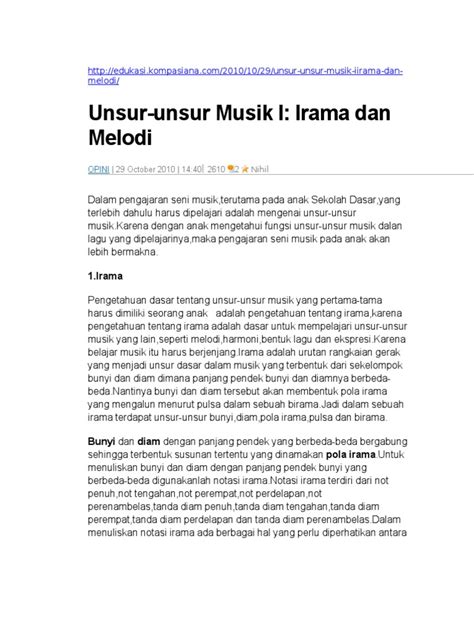 Ritme atau disebut juga irama juga menjadi salah satu unsur musik. Unsur Musik