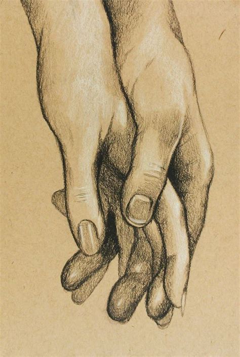 Two People Holding Hands Drawing At Getdrawings Free Download