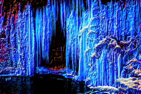 Blue Crystal Cave Painting By Bruce Nutting