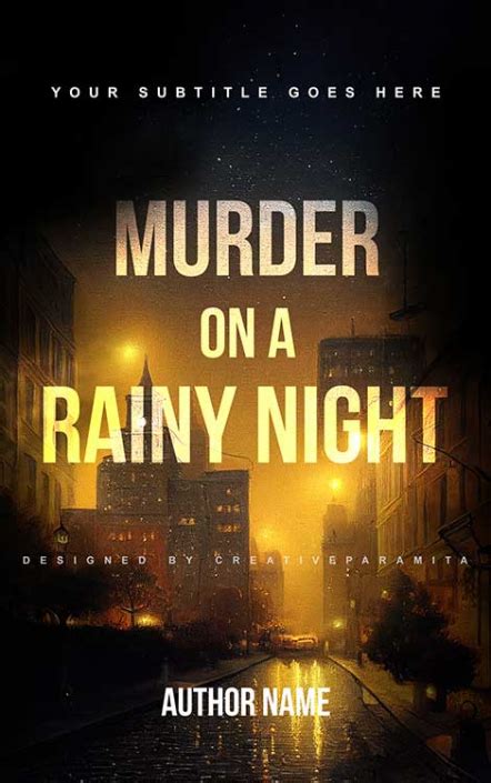Murder On A Rainy Night Premade Book Cover