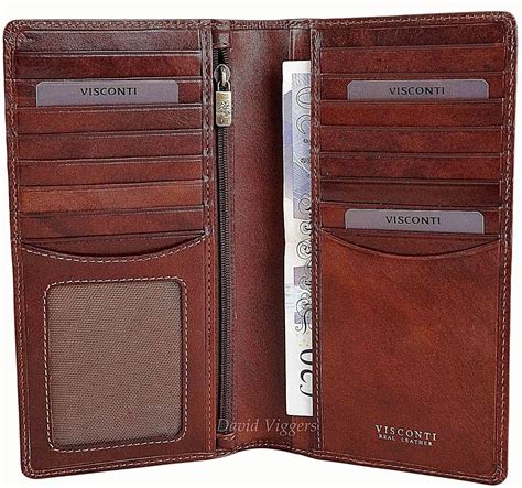 Visconti Mens Real Leather Rfid Long Cash And Coin Jacket Wallet T