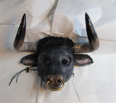 Bull Mask Minotaur Taurus Costume Mask Mythological Etsy