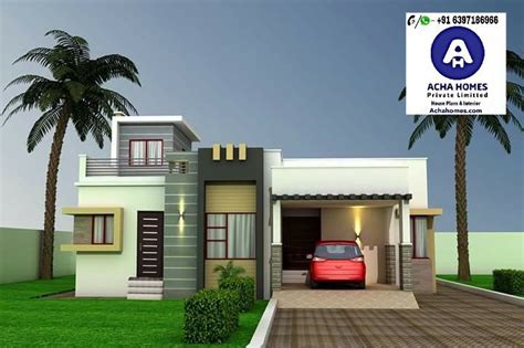 2 Bhk Modern Home Design India 800 Sq Ft Modern Homes