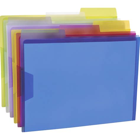 Pendaflex Poly View File Folders Assorted Colours Letter Size 6pk