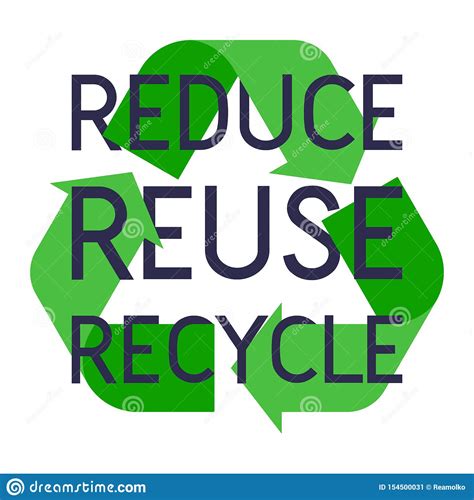 Reduce Reuse Recycle Motto Ilustrasi