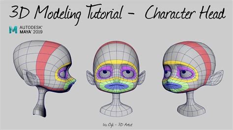 3d modeling tutorial modeling character head in maya 2019 3d modeling tutorial maya maya